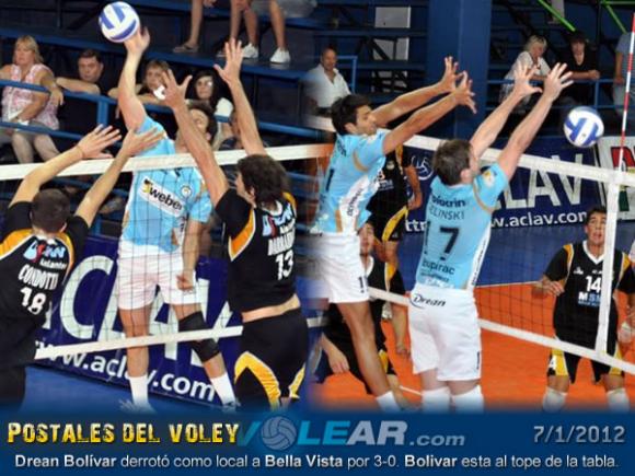 Bolívar volvió a ganar, esta vez a Bella Vista, y es más puntero que nunca Drean Bolívar derrotó como local a Bella Vista por 3-0 (25-22, 25-18 y 32-3