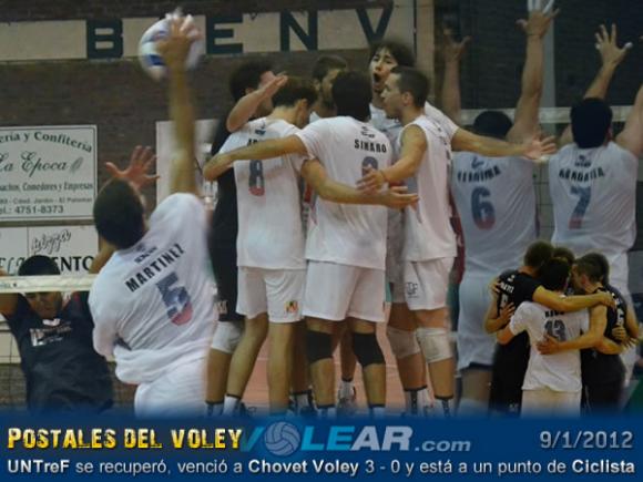 UNTreF se recuperó, venció a Chovet Voley y está a un punto de Ciclista.