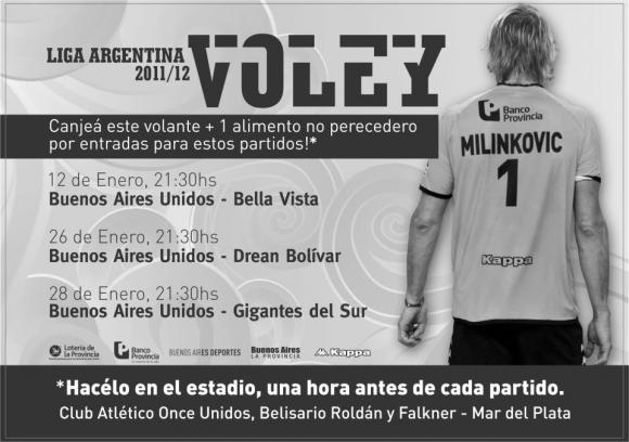 Buenos Aires Unidos de Mar del Plata vuelve a jugar en casa.