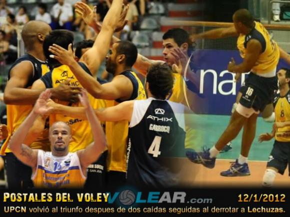 UPCN volvió al triunfo despues de dos caídas seguidas al derrotar 3 - 0 a Lechuzas.