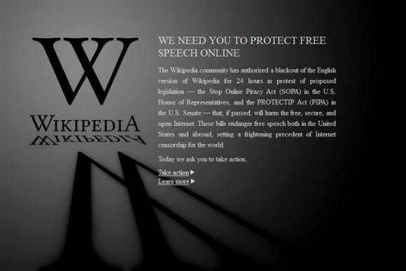 Wikipedia cerrará por 24 horas contra la norma SOPA