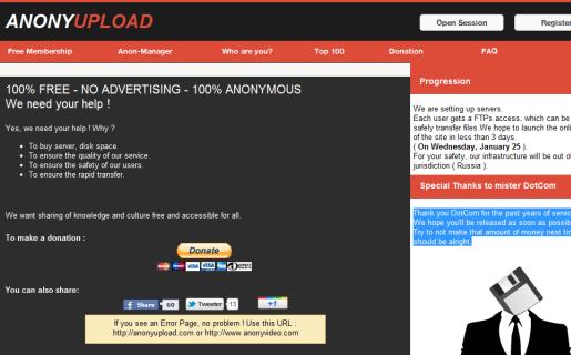 Anonymous desafía al FBI y crea su ¨Megaupload¨ con servidores en Rusia 