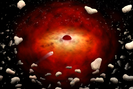 El agujero negro de la Vía Láctea engulle asteroides.