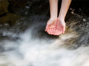 Arena para purificar el agua.