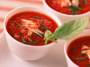 El gazpacho, mejor recién hecho.