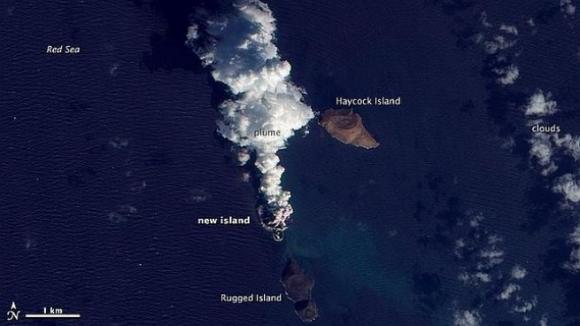 Nueva isla en el Mar Rojo.