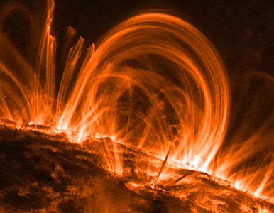 La tierra experimenta el mayor impacto solar.