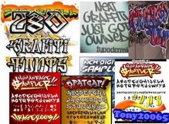 200 fuentes graffiti