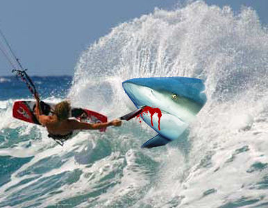 Salvado de los tiburones gracias a una navaja.