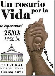 En la Catedral de Buenos Aires: 9no. Rosario por la Vida