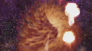 ¿Puede un agujero negro ¨tragarse¨ a otro?