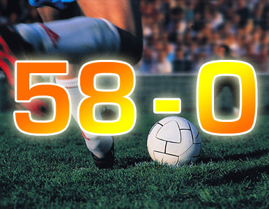 La goleada más aplastante del fútbol inglés termina con un 58 - 0