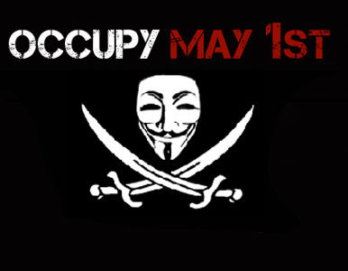 Anonymous y ocupa Wall Street, juntos a la huelga global del 1 de Mayo.