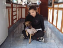 cachorrita recuperada ya tiene su hogar