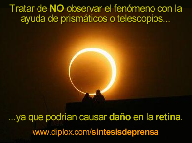 Eclipse Anular. Espectáculo Natural para este 20 de Mayo.