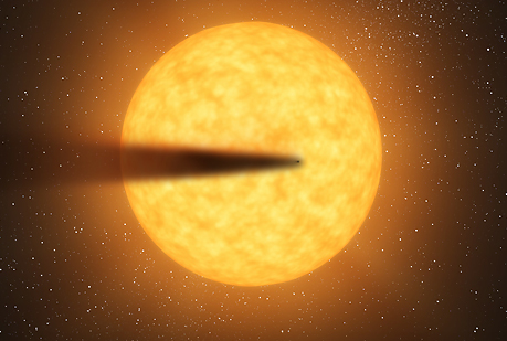 Descubren un planeta con cola.