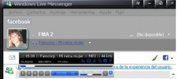 Agrega lo que estoy escuchando en msn con aimp2