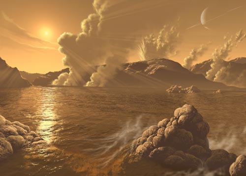 Hallan un posible lago rico en metano en una luna de Saturno
