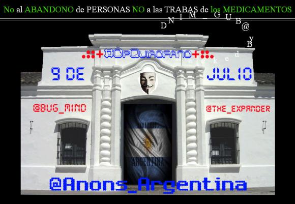 Anonymous hackeó varias páginas oficiales del Gobierno