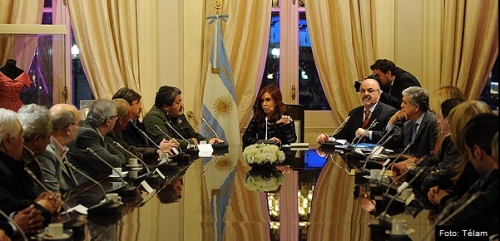 Cristina pidió ¨una sola CGT¨... pero comandada por Caló. LO DIJO TRAS REUNIRSE CON ANTIMOYANISTAS.