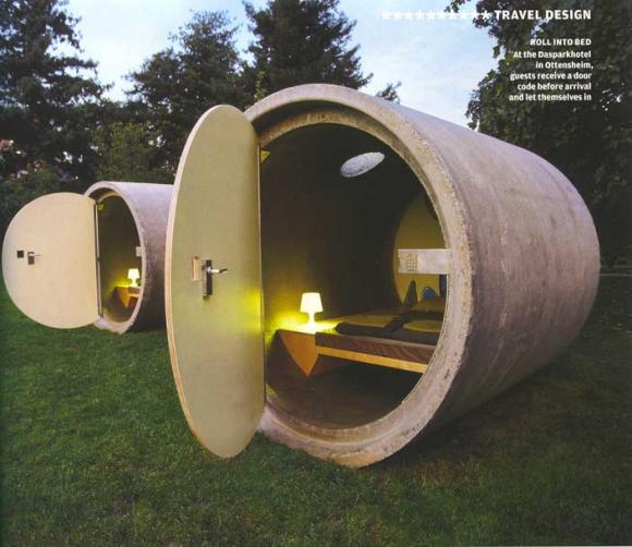 El hotel tubería de concreto. ¿Muy exótico no?. 