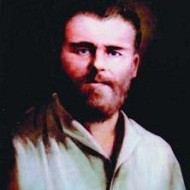 Un pintor de iconos y frescos religiosos, sin brazos ni piernas, hacia los altares 