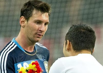 El insólito momento que vivió Messi ante Alemania