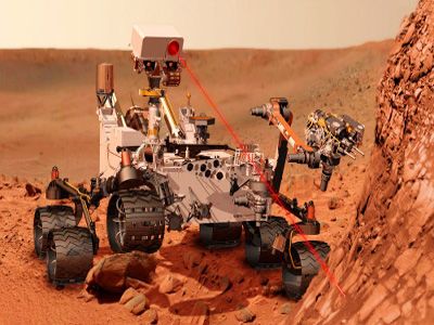 Rover Curiosity estudia con rayos láser una roca de Marte