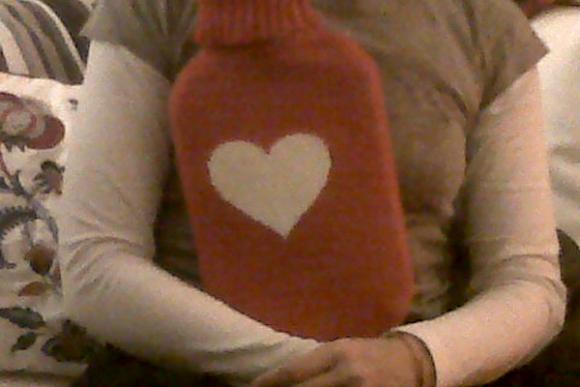 La bolsa de agua caliente