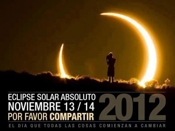 Eclipse total del Sol ocurrirá este próximo 13-14 de Noviembre 2012