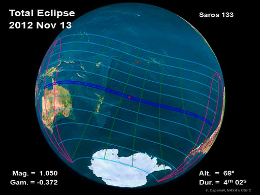 Eclipse solar total del 13 de noviembre se observará desde Australia hasta Chile