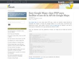 Easy google maps: clase php para facilitar el uso de la api de google maps