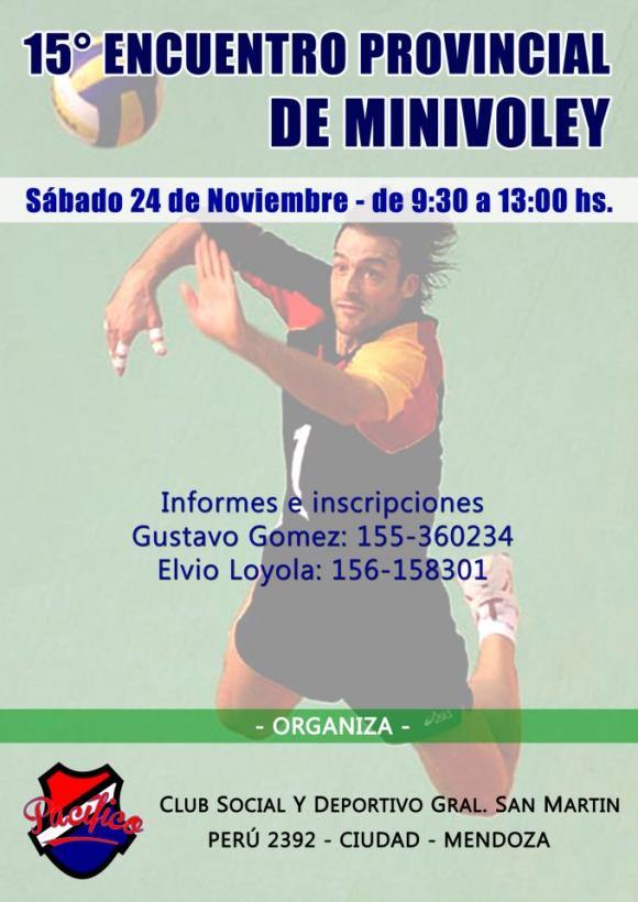 15º ENCUENTRO PROVINCIAL DE MINIVOLEY