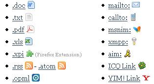Añadir un icono a los enlaces con css
