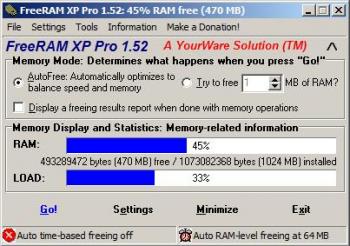 Freeram xp pro: optimizador de la memoria ram