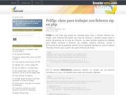 Pclzip: clase para trabajar con ficheros zip en php