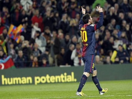 Messi está vez hizo de a cuatro