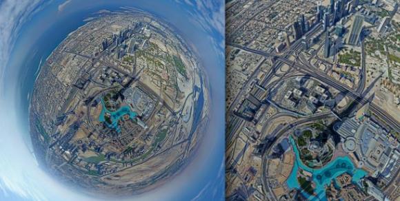 La primera foto panorámica y en alta resolución desde el edificio más alto del mundo