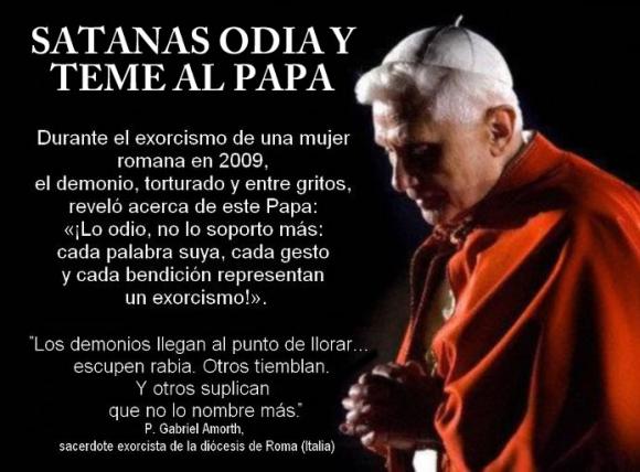 El Infierno y el Purgatorio. El demonio tiembla ante el Papa.