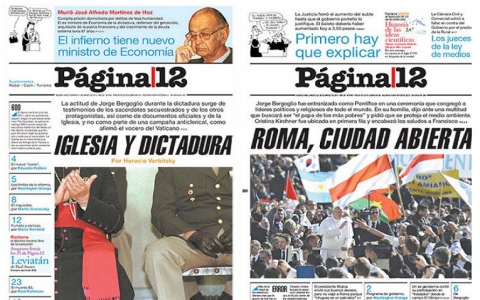 El show de Página/12: Giro total en sus tapas en menos de una semana.