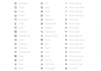 113 iconos en escala de grises
