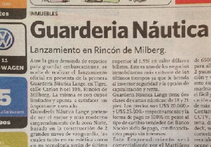 LANZAMIENTO R. de MILBERG