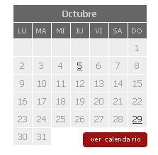 Calendario con javascript y css