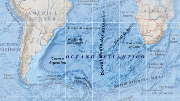 Descubren en el sur del océano Atlántico análogos de los agujeros negros espaciales
