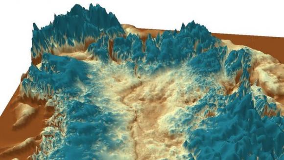 Descubren mega cañón bajo el hielo de Groenlandia