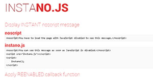Instano.js: detecta si Javascript se ha deshabilitado después de cargar una página