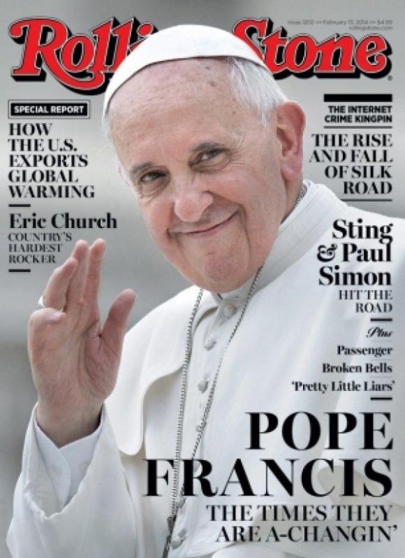 El Papa, en la portada de la revista Rolling Stone