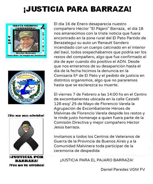Excombatiente asesinado: Justicia por Barraza