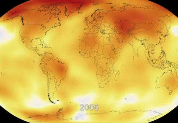 La NASA resume en un video de 15 segundos el cambio climático de los últimos 60 años
