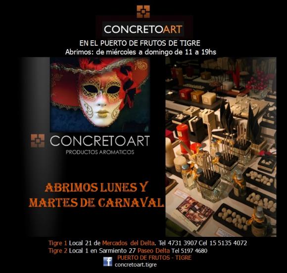 Abrimos Lunes y Martes de Carnaval